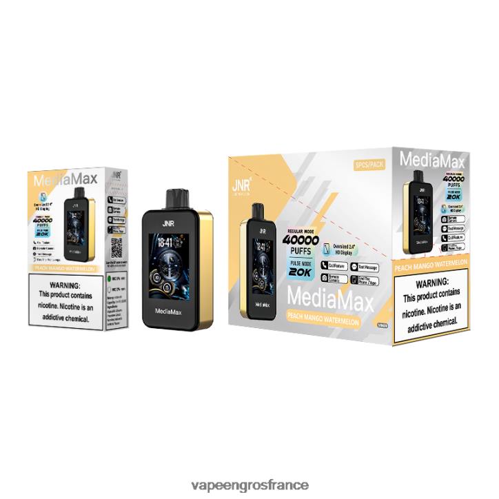 000Z15 JNR MediaMax 40 000 bouffées pêche, mangue, pastèque
