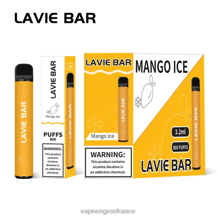 LAVIE BAR 800 bouffées 480L0309 | Vape France Promotion glace à la mangue
