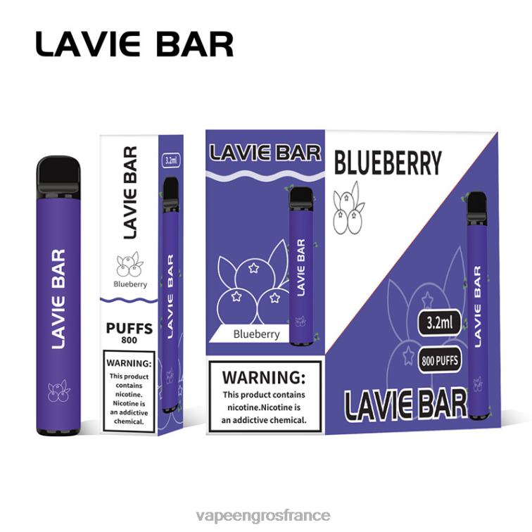 LAVIE BAR 800 bouffées 480L0310 | Vape France Online glace aux myrtilles