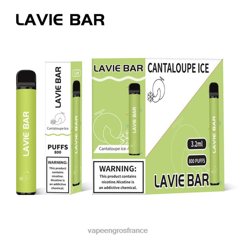 LAVIE BAR 800 bouffées 480L0317 | Vapoteuse En Gros glace au cantaloup