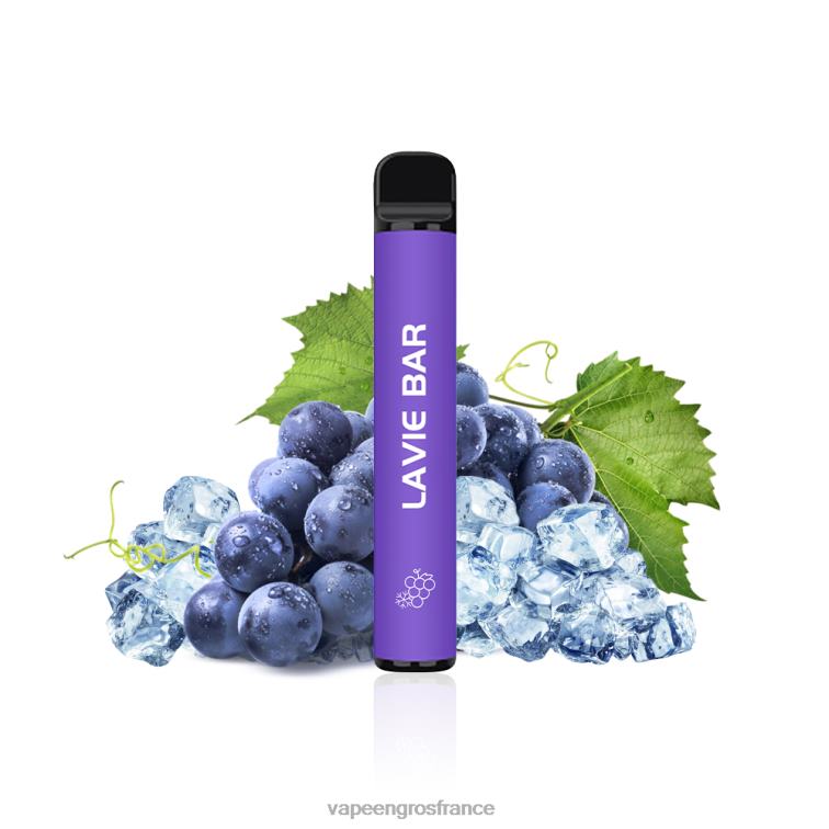 LAVIE BAR Version 2% 800 bouffées 480L0322 | Vape France Paris glace aux raisins