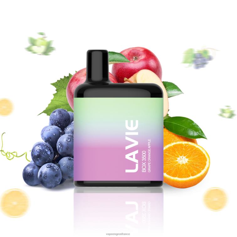 LAVIE BOX 3500 bouffées 480L0212 | Vape France Paris raisin orange pomme