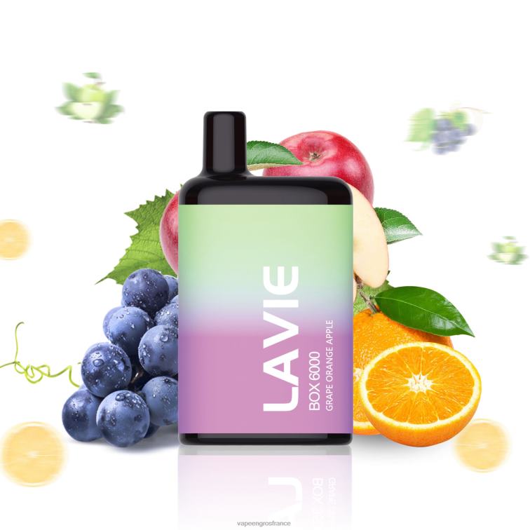 LAVIE BOX 6000 bouffées 480L0202 | Vape France Paris raisin orange pomme