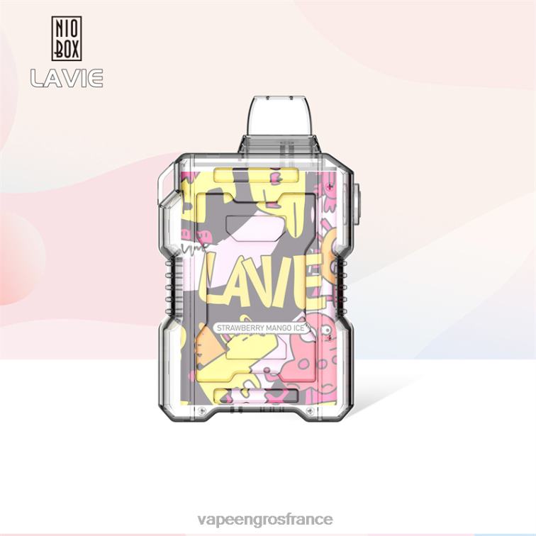 glace à la fraise et à la mangue