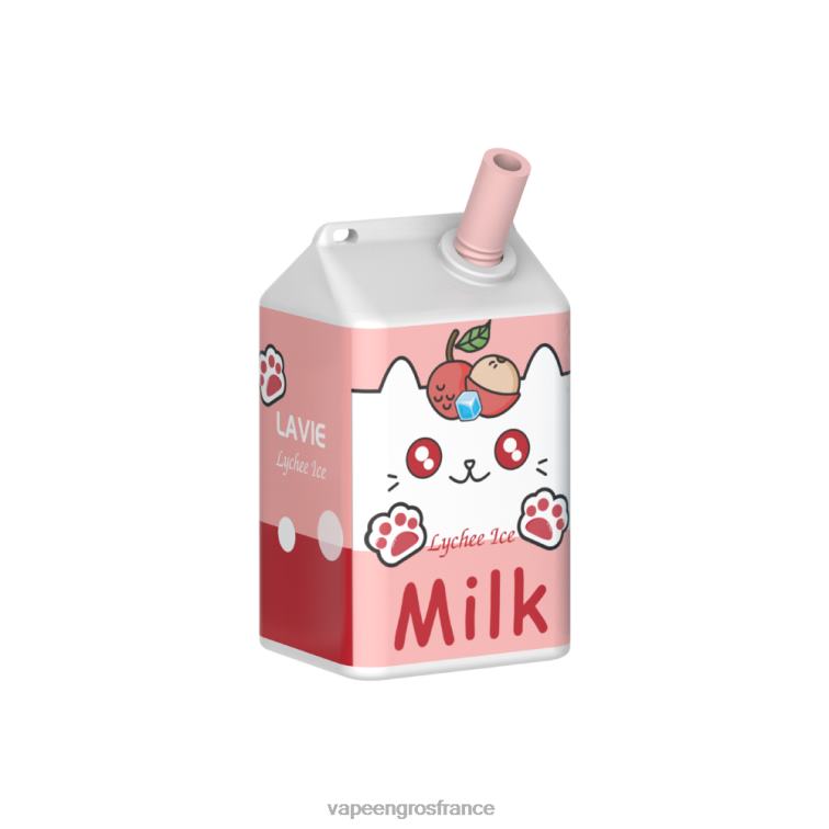 LAVIE MILK 7000 bouffées 480L0183 | Eliquide France glace au litchi