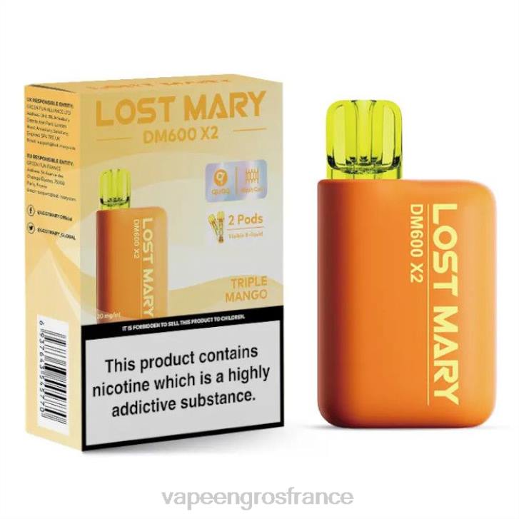 02JZ481 - Vape France Paris triple mangue LOST MARY DM600 X2