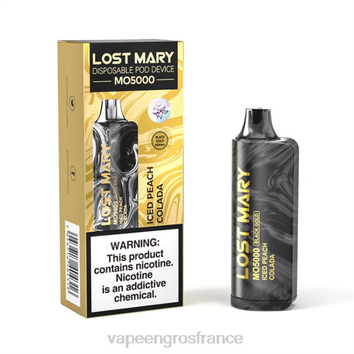 02JZ345 - Eliquide En Gros Colada glacée aux pêches LOST MARY MO5000 or noir 10ml