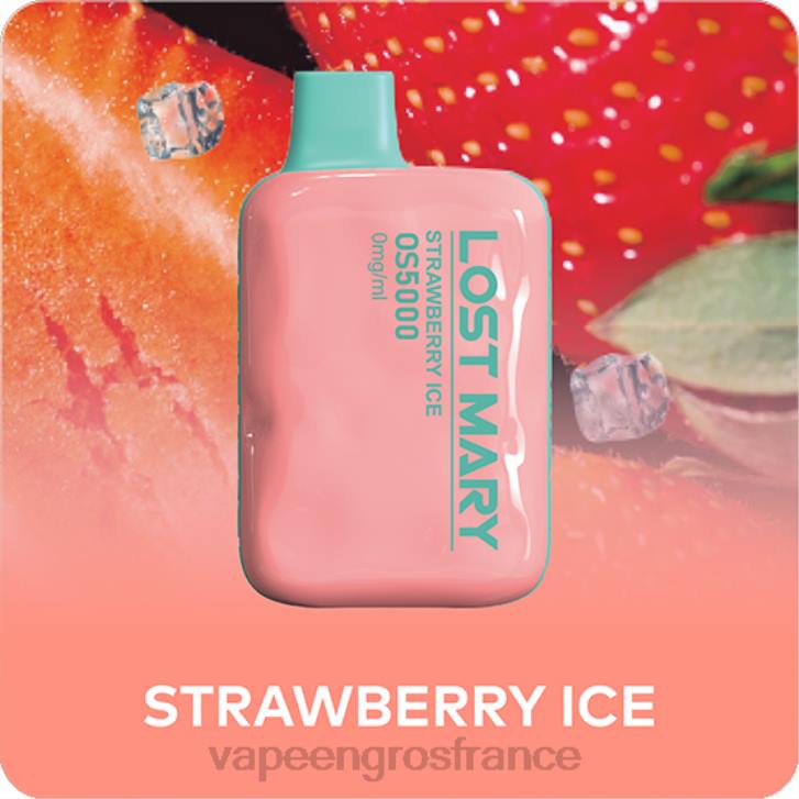 02JZ507 - Vape France Prix glace à la fraise LOST MARY OS5000 0 mg/ml