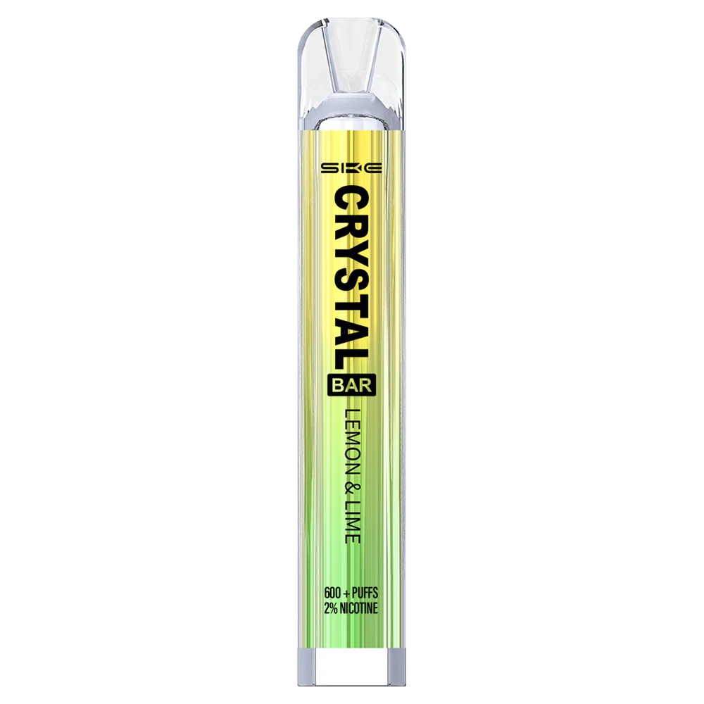 02JZ262 - Eliquide France citron vert SKE Crystal Bar vape jetable 600 bouffées