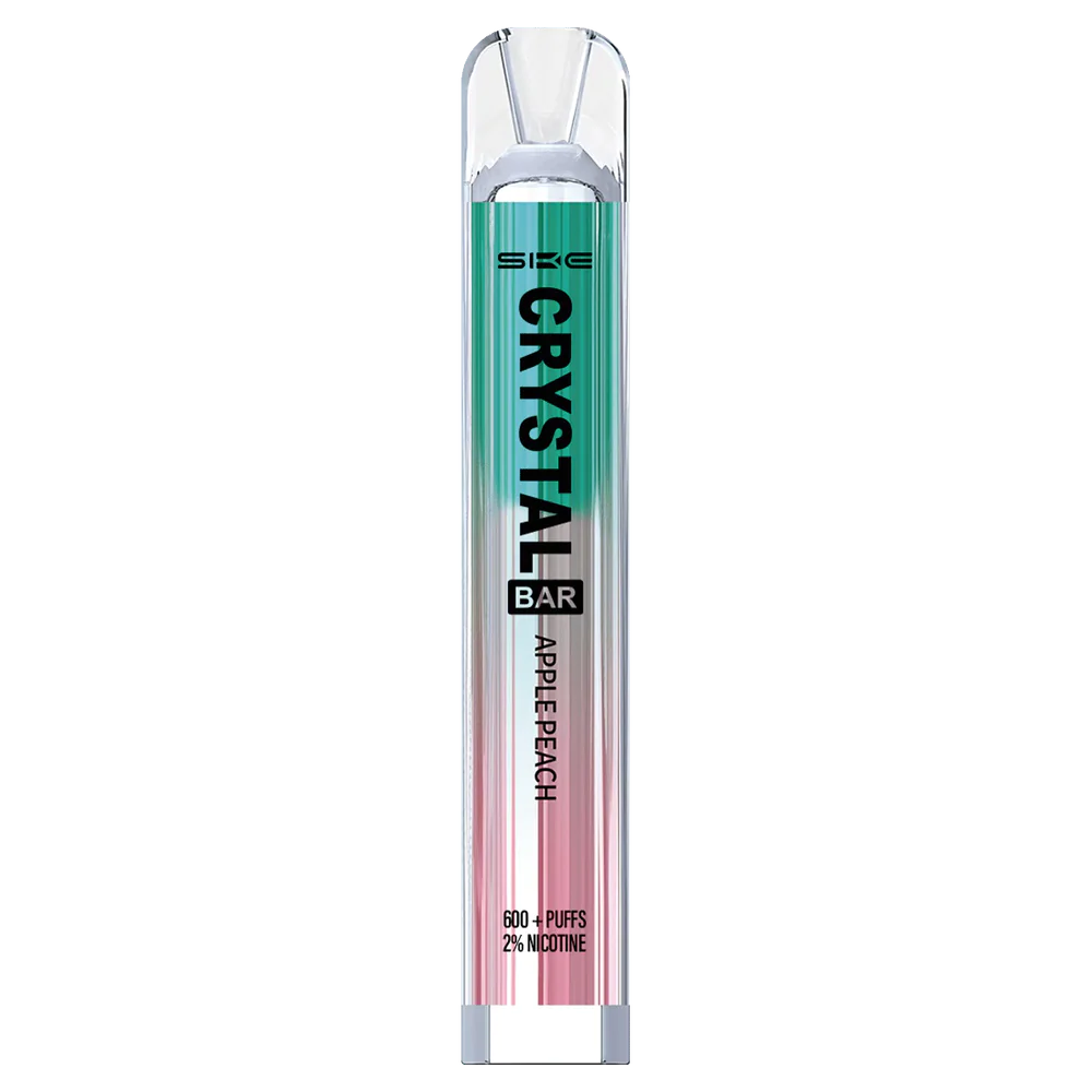 02JZ266 - Vapoteuse En Gros pêche aux pommes SKE Crystal Bar vape jetable 600 bouffées