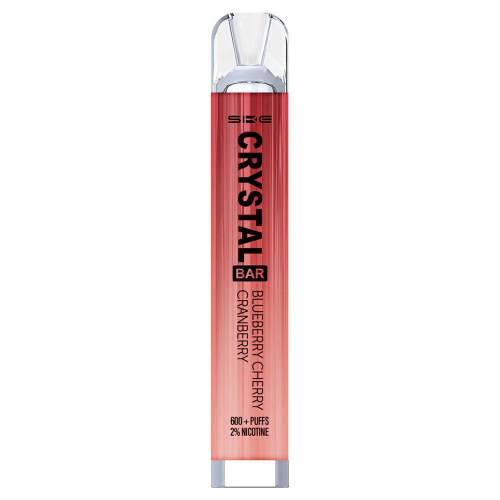 02JZ268 - Vape France Promotion myrtille cerise canneberge SKE Crystal Bar vape jetable 600 bouffées