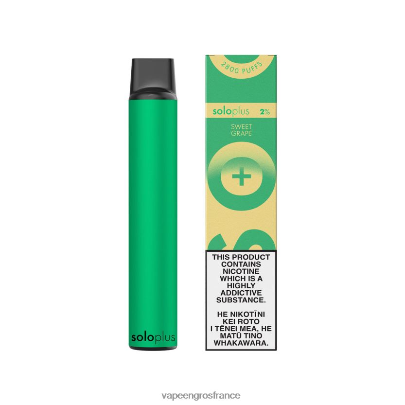 Vape France Online 4JHH0D40 - Solo Plus collection paradis de vape jetable raisin doux
