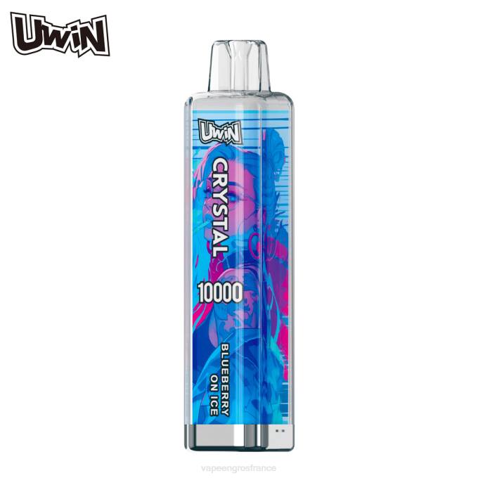 Cigarette Electronique France myrtille sur glace - UWIN CRYSTAL 10000 vapes jetables TJ684