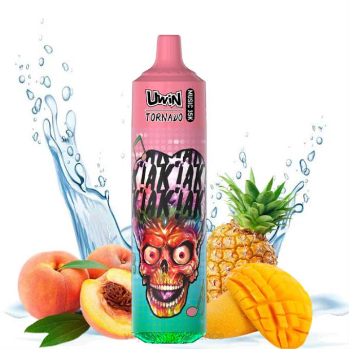 Cigarette Electronique En Gros pêche mangue ananas - UWIN CRYSTAL vape jetable 35k TJ6825