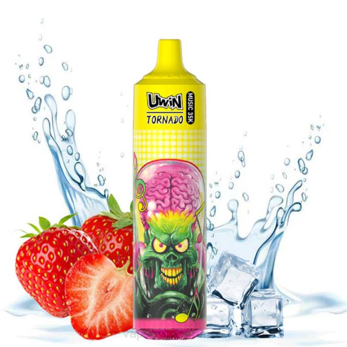 Cigarette Electronique France glace à la fraise - UWIN CRYSTAL vape jetable 35k TJ6824