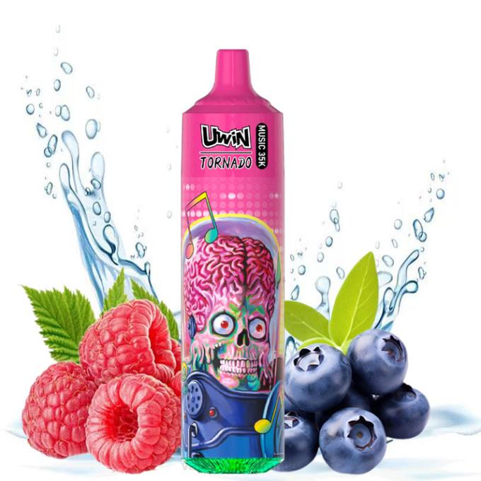 Eliquide En Gros myrtille framboise - UWIN CRYSTAL vape jetable 35k TJ6816