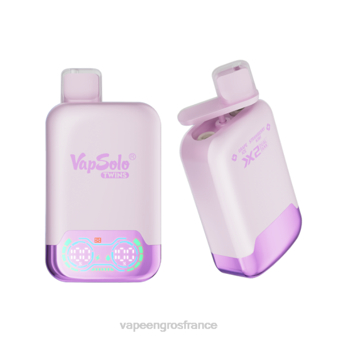 Eliquide France LZ6J122 Vapsolo TWINS vape jetable glace aux raisins & fraise kiwi