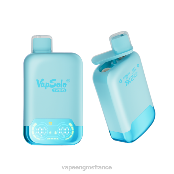 Vape France Paris LZ6J121 Vapsolo TWINS vape jetable glace aux myrtilles et cerise pétillante