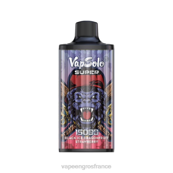 Vape France Paris LZ6J107 Vapsolo SUPER vape jetable glace noire, drangofruit, fraise
